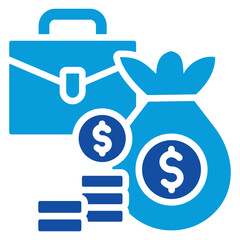 Job Earning Icon Dual Tone Color Style