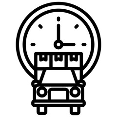 Just In Time Inventory Icon Lineal Syle