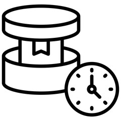 Stock Shelf Life Icon Lineal Syle