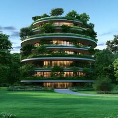 Eco-Tower in Park Setting