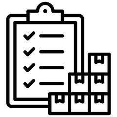Inventory Planning Icon Lineal Syle
