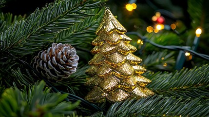 Gold Tree Ornament, Christmas