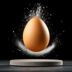 Egg levitation, studio shot