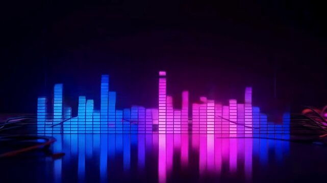 Pulsating Rhythms: Seamless Music Equalizer Background. sound waves on music equalizer, music equalizer 

