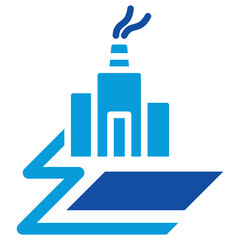 Factory Layout Icon Dual Tone Color Style