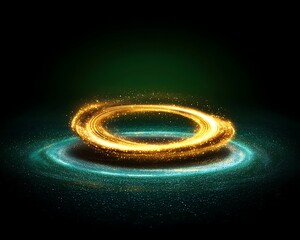 Golden Circle Abstract Display