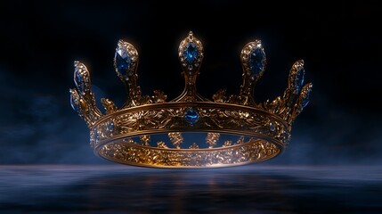 Golden Crown, Dark Background