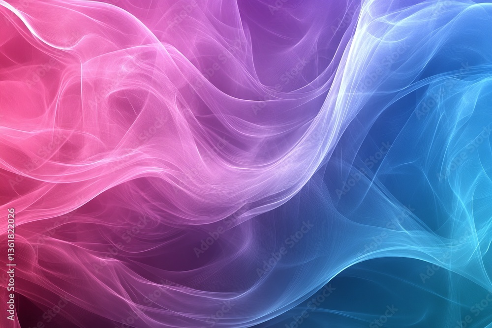 Aufkleber colorful swirling smoke patterns create a mesmerizing abstract background in vibrant pink and blue h