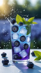 Fresh Mojito Cocktail with Lime and Ice