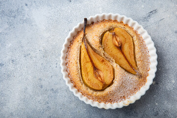 almond and pear frangipane pie