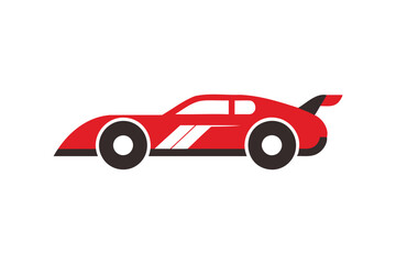 Obraz premium Racing car logo vector on white background