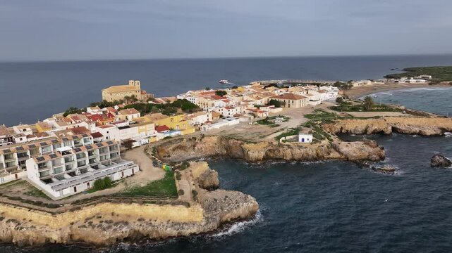 Isla de Tabarca en Santa Pola, Alicante, a vista de drone