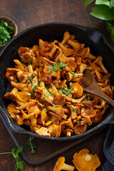 fried chanterelle mushrooms