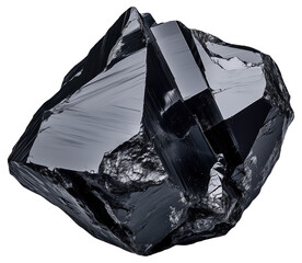 PNG Large black obsidian rock