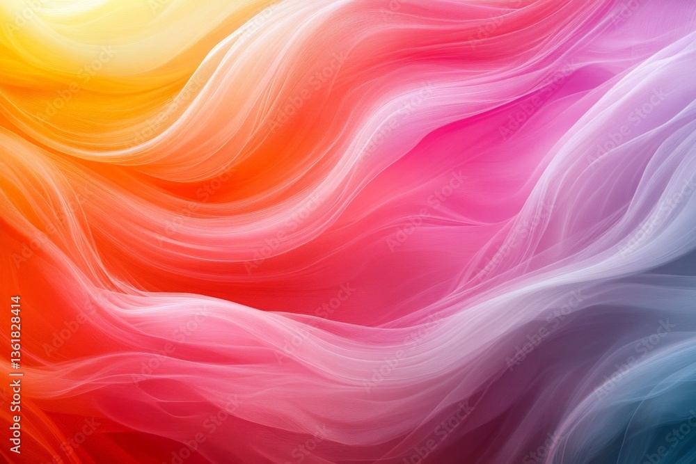Poster Colorful abstract swirls create a vibrant backdrop full of texture and movement