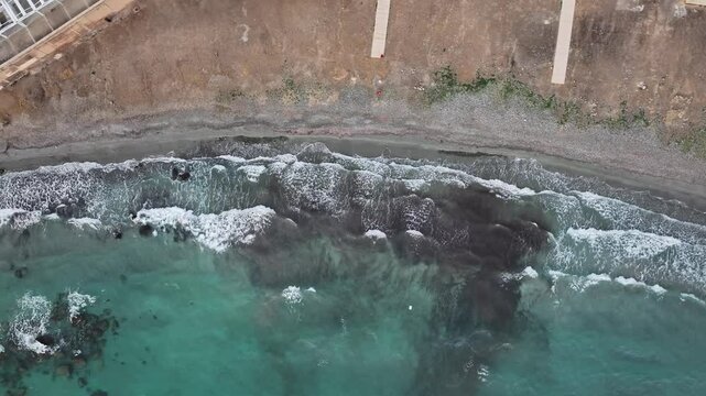 Isla de Tabarca en Santa Pola, Alicante, a vista de drone