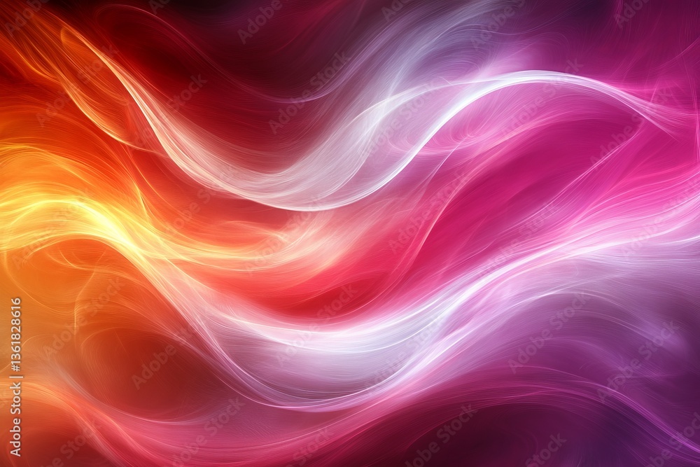 Leinwandbilder Abstract swirls of vibrant colors blend seamlessly in a captivating display of light and movement