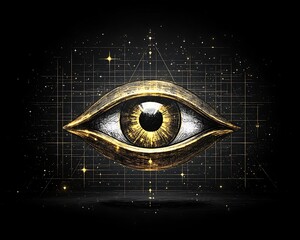 Golden Eye, Geometric Background