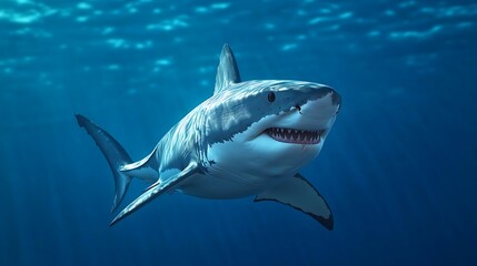 Fototapeta premium Great White Shark Underwater