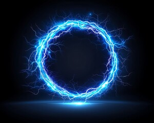 Electric Blue Circle Energy Ring.