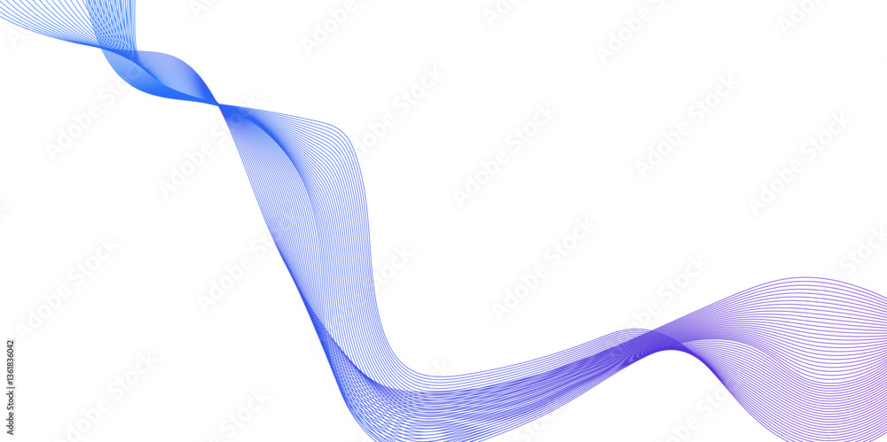 Poster abstract blue wave lines pattern for banner wallpaper background, smooth element swoosh speed wave m