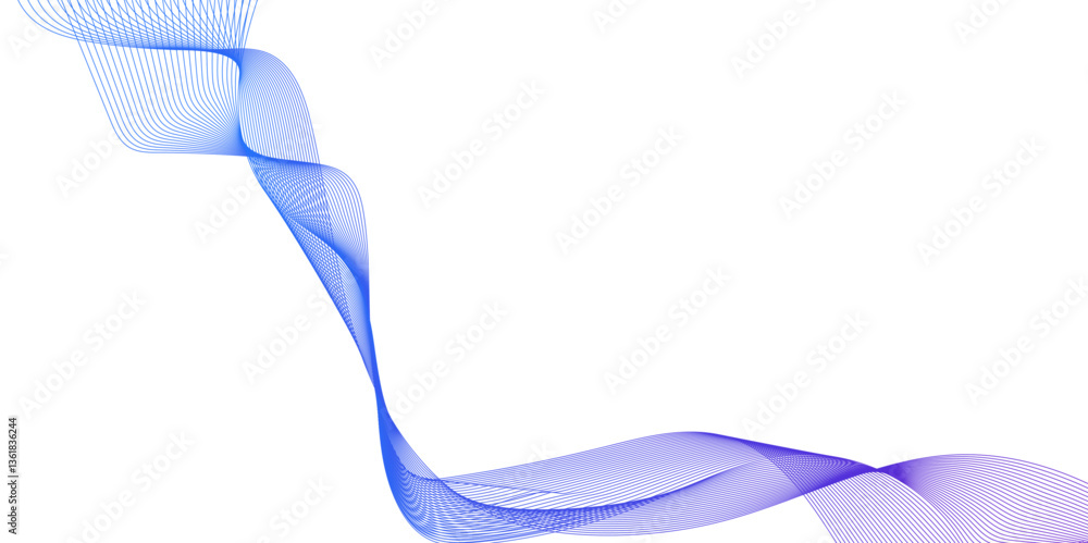 Poster abstract blue wave lines pattern for banner wallpaper background, smooth element swoosh speed wave m