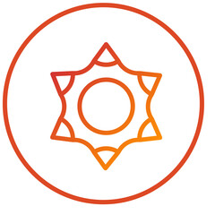 Vector Design Sun Icon Style