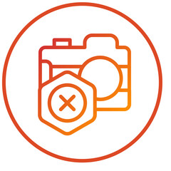 Vector Design No Camera Icon Style
