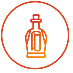 Vector Design Message In A Bottle Icon Style