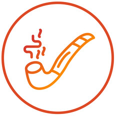Vector Design Smoking Pipe Icon Style
