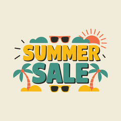 Summer Sale Colorful Vector Art for Holiday Promotions