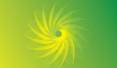 Abstract Radial Green  geometric vector backgrounds with green background 