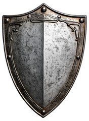 PNG Medieval-style metal shield with rivets