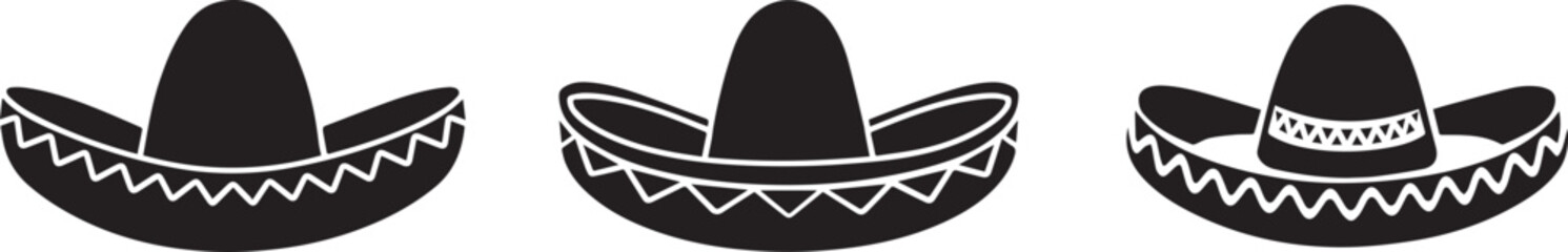 Traditional Sombreros Vector Art Collection