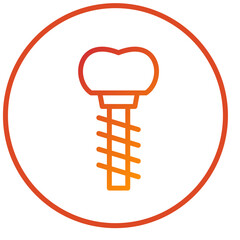 Dental Implant Icon Style