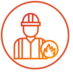 Obraz premium Fireman Icon Style