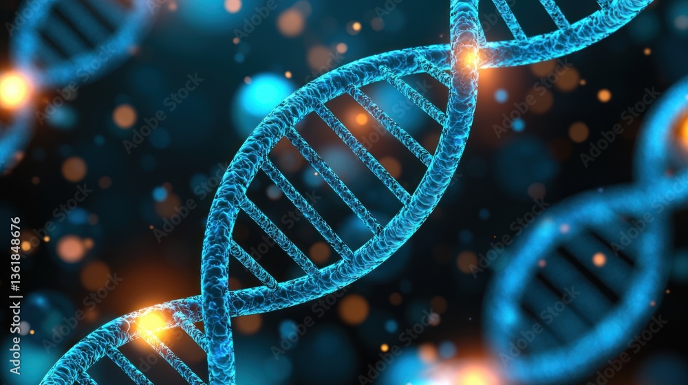 Aufkleber abstract dna double helix structure science medical genetic background