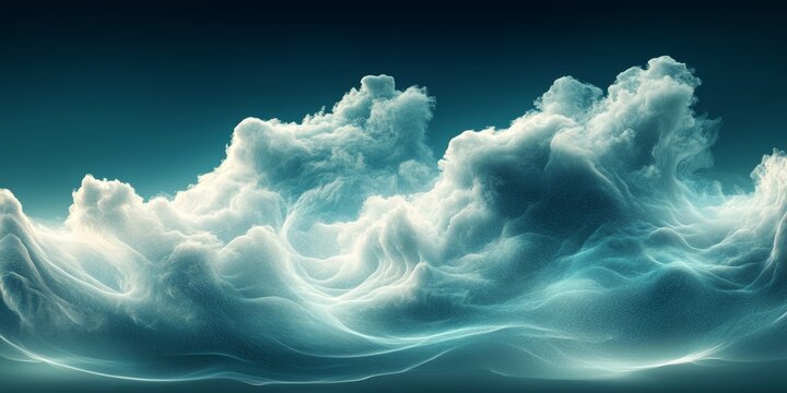 Ethereal, Glowing Cloud Formation, Abstract Background, Cloud Computing, Data Stream