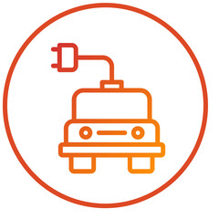 Electric Car Icon Style