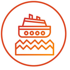Naklejka premium Yachting Icon Style