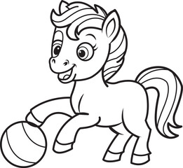 A illustration of a cute unicorn