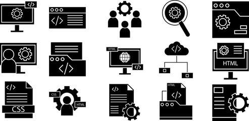 Web Development Glyph Icon