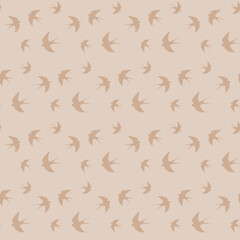 Seamless pattern with birds