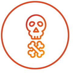 Fototapeta premium Pirate Danger Icon Style