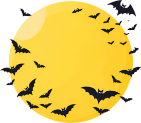 Bats Pattern with Vertical Lines and Transparent Background