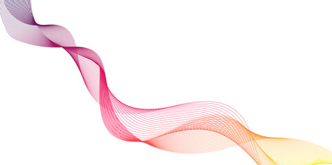  Pink curly ribbon isolated on white Pink ribbon symbolizing breast cancer awareness, colorful Line art striped graphic template with stripes, modern white flowing wave lines and glowing moving lines,