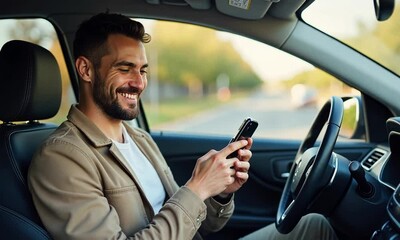 Distracted Driving – Man Texting While Driving, A Dangerous Risk