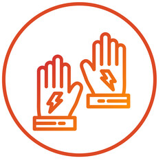 Electrician Gloves Icon Style