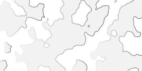 Obraz premium Abstract topographical linier circle doted map background. Patterns topographic line map. Vintage outdoors style, Black and white contours stylized height topography lines map. Vector illustration.