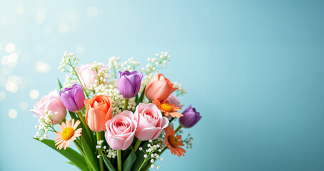 Obraz premium colorful flower arrangements in gift boxes